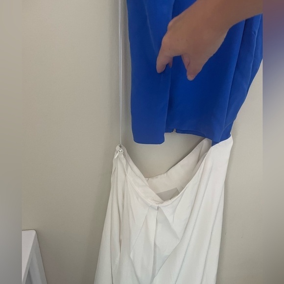 Band Of Outsiders Color Block Cut out 100% Silk Maxi Dress Size 2 - Picture 4 of 13